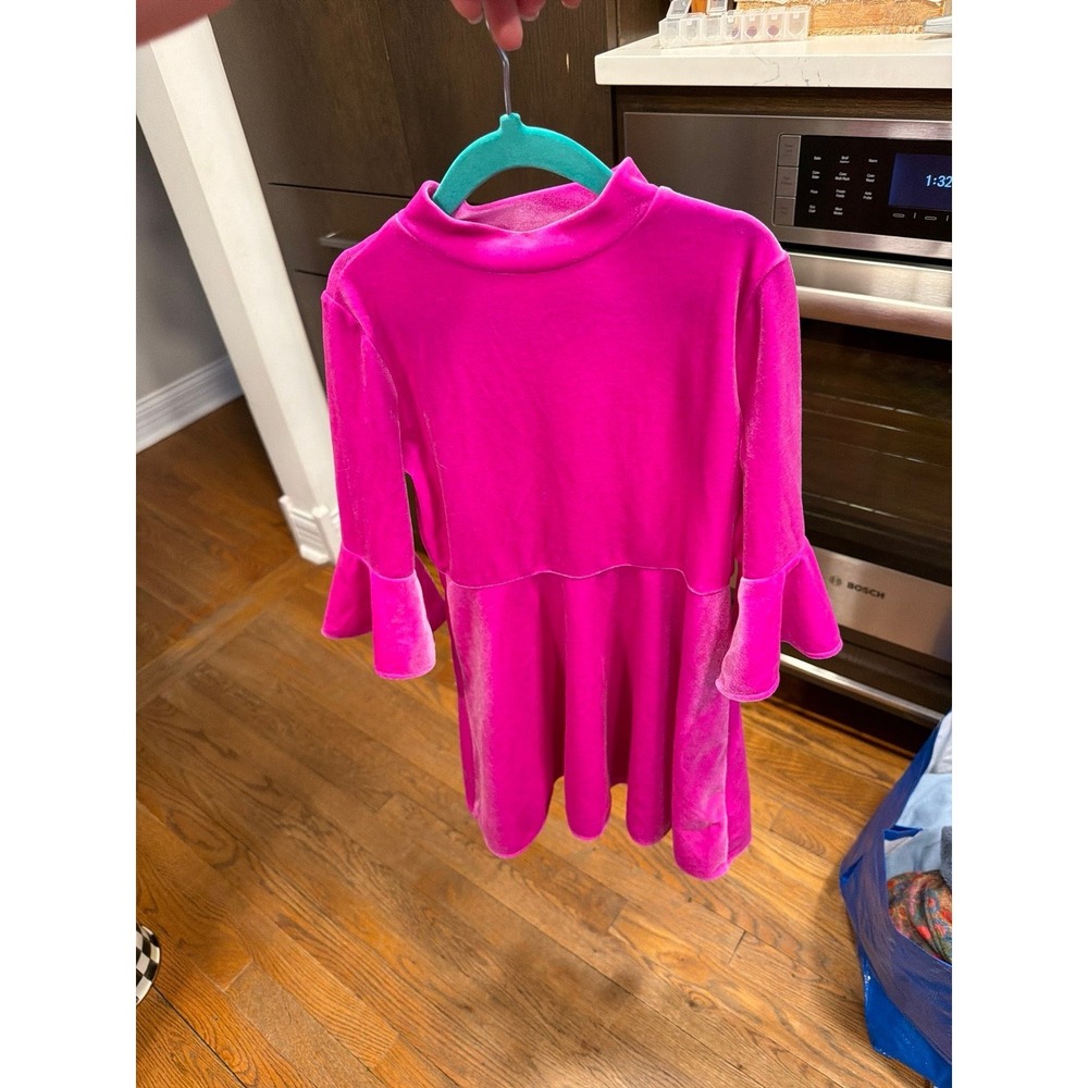 Lilly Pulitzer Girls Jalene Velour Dress in Elderberry girls 7